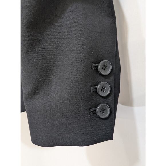 Theory Nicole E. Virgin Wool Blend Blazer Black Size 4 - Picture 4 of 8